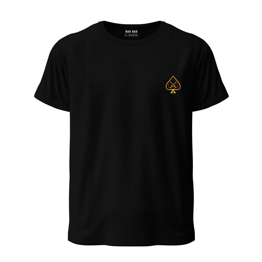 Duality of Dad Shirt in Black | Front with Chest Design