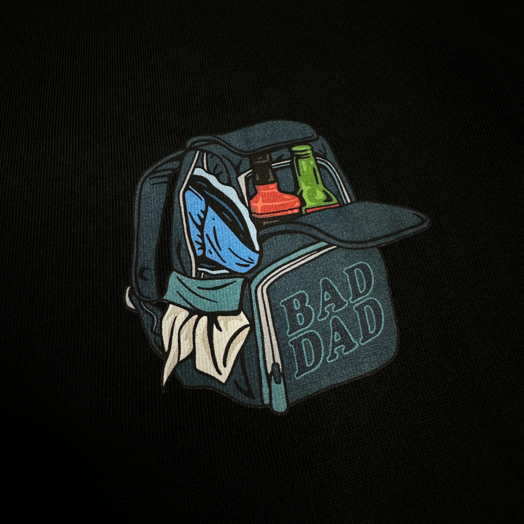 Where Dad Goes Shirt | Up Close of Front Chest Design