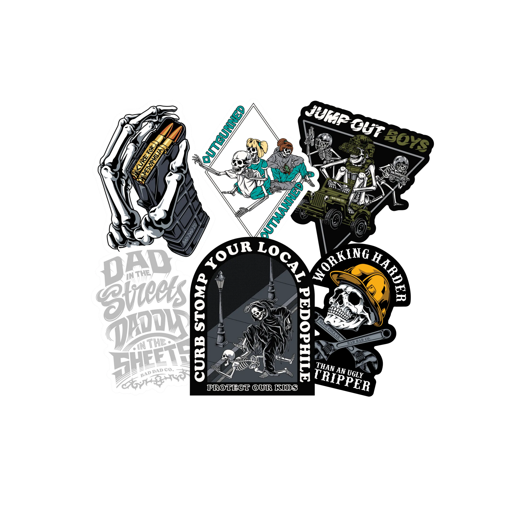 Bundle of 6 Die Cut Stickers