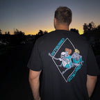 Wearing Outgunned shirt at Sunset